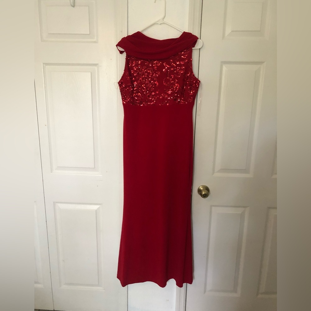 candalite dress long Women's Formal Red with sequins size M